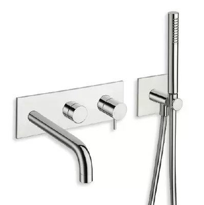 Bathroom: Cristina, Tricolore Verde Bath Mixer